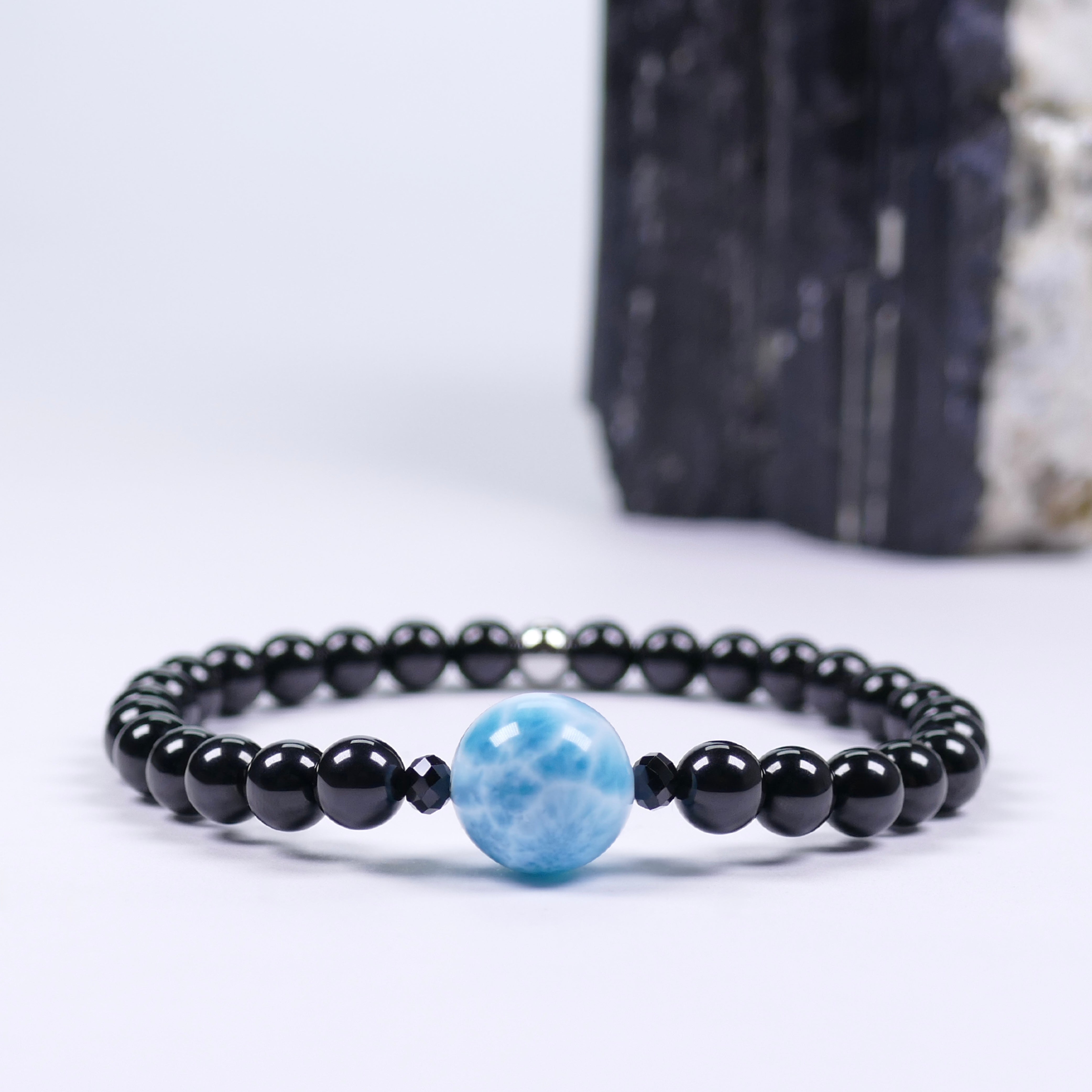 Stretcharmband Spinell & Larimar