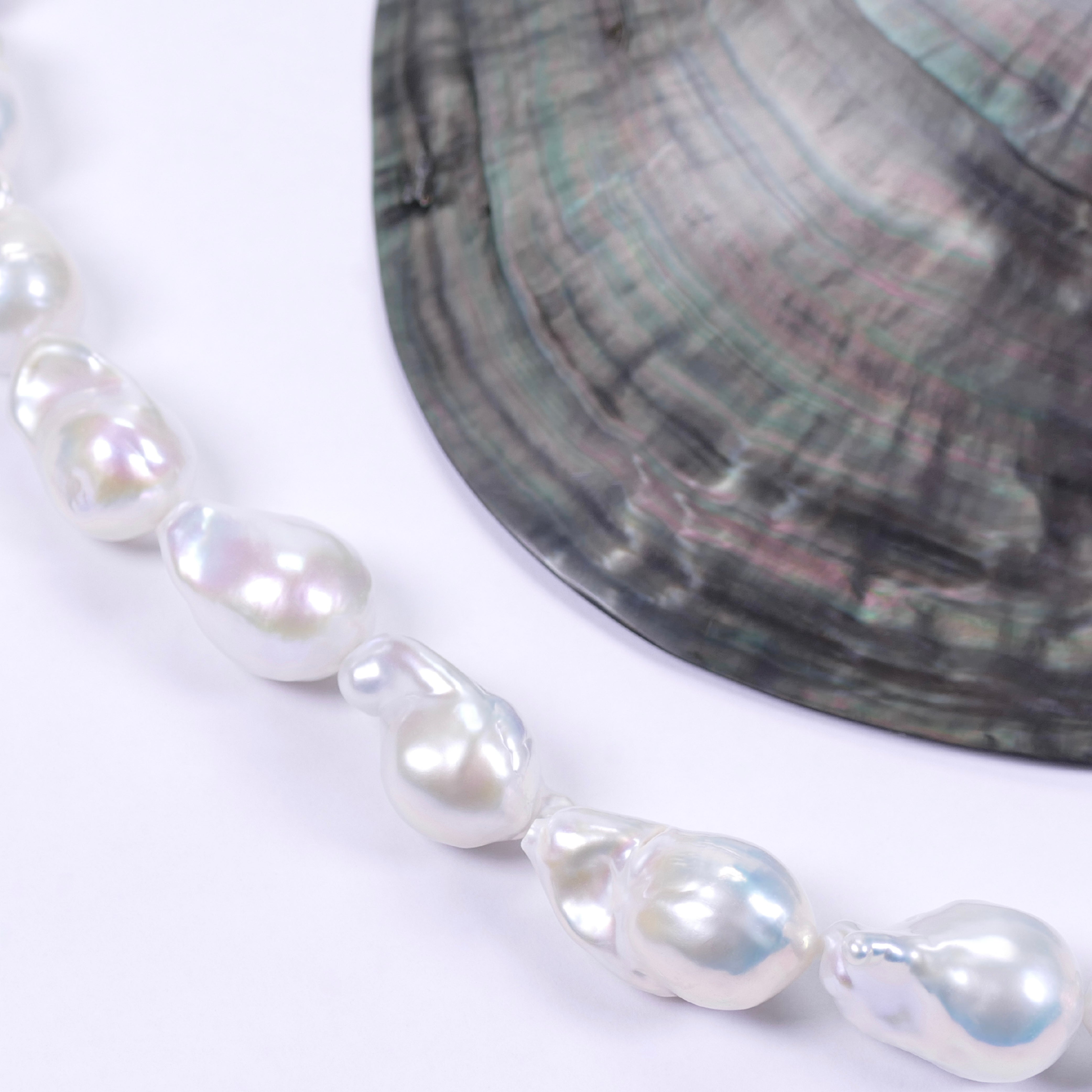 Armband + Kette Süßwasser-Zuchtperle – barock